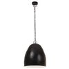 vidaXL H&auml;ngelampe Industriestil 25 W Schwarz Rund 42 cm E27