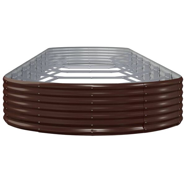 vidaXL Hochbeet Verzinkter Stahl 600x140x36 cm Braun