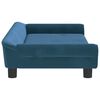 vidaXL Hundebett Blau 100x50x21 cm Samt