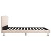 vidaXL Bett mit Matratze Beige Stoff 140 x 200 cm