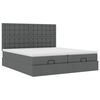 vidaXL Ottoman-Bett mit Matratzen & LEDs Dunkelgrau 160x200 cm Stoff