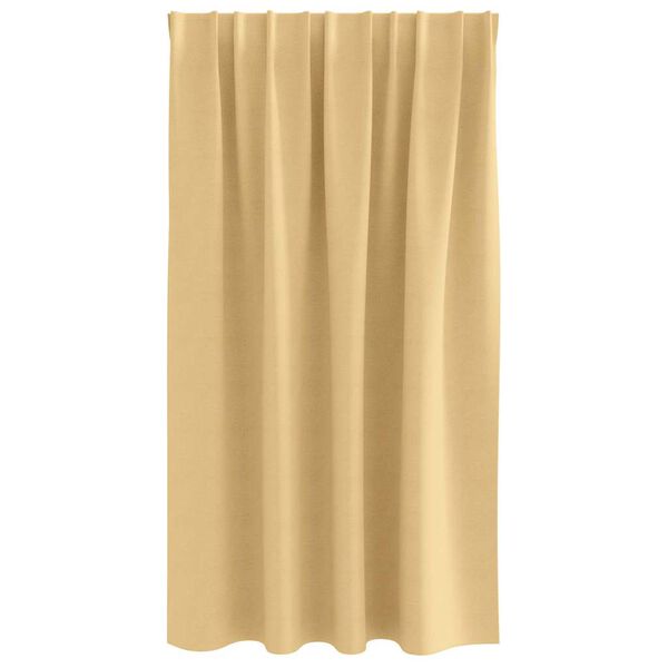 vidaXL Verdunkelungs-Vorh&auml;nge mit Ringen 2 pcs Beige 140 x 140 cm