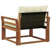 vidaXL Outdoor-Sofagarnitur Massives Akazienholz und Textilene Natur