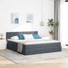 vidaXL Aufbewahrungsbett mit Matratze Dunkelgrau 160 x 200 cm Samt