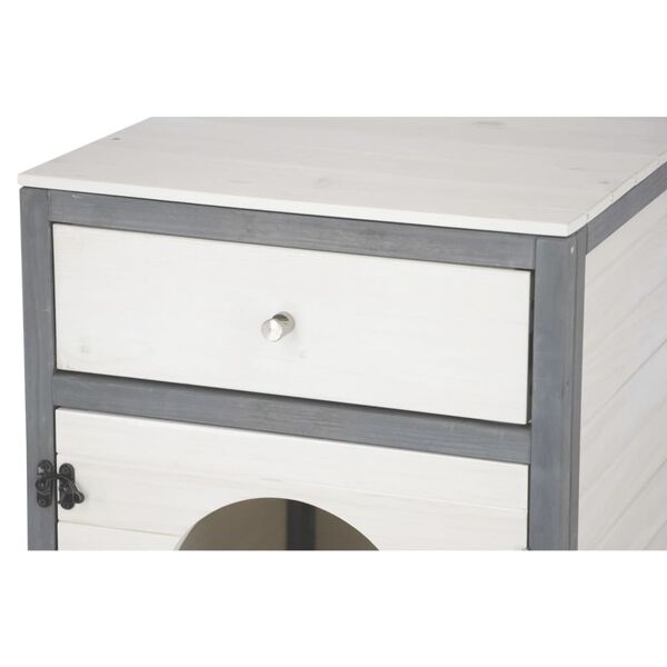 Kerbl Katzenschrank Ida 45x58x60 cm Wei&szlig; und Blau