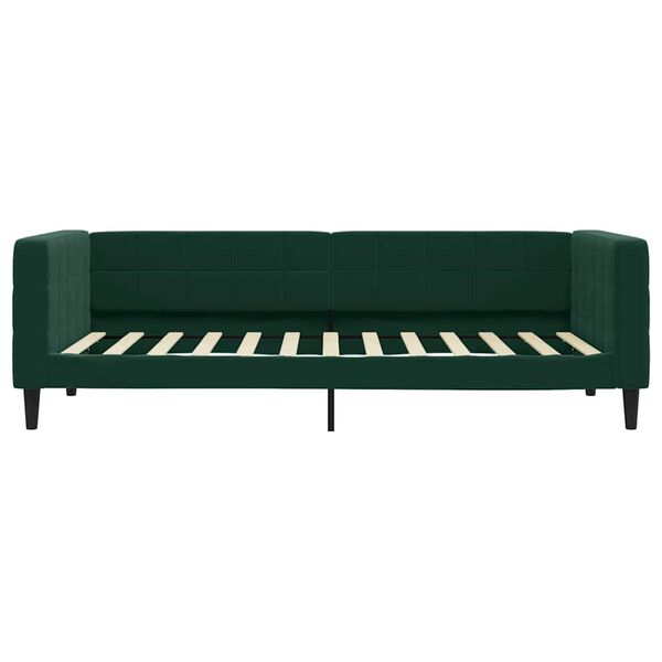 vidaXL Tagesbett Dunkelgr&uuml;n 100x200 cm Samt
