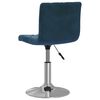 vidaXL Esszimmerst&uuml;hle 2 Stk. Drehbar Blau Samt