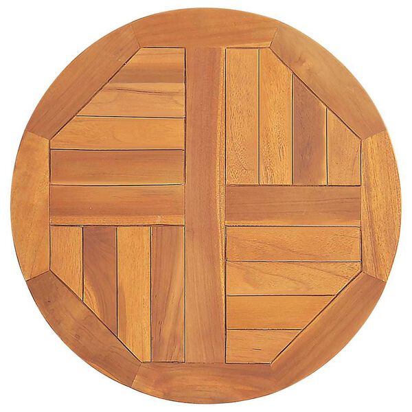 vidaXL Tischplatte Massivholz Teak Rund 2,5 cm 50 cm