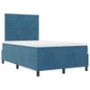 vidaXL LED Boxspringbett mit Matratze Dunkelblau 120 x 190 cm Stoff