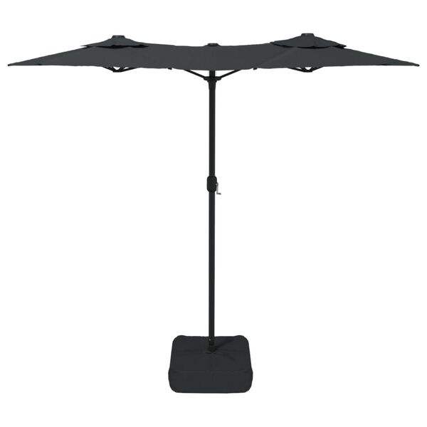vidaXL Doppel-Sonnenschirm Anthrazit 316x145 cm