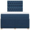 vidaXL Boxspringbett mit Matratze Blau 120x190 cm Stoff