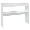 vidaXL Konsolentisch Hochglanz-Wei&szlig; 102x30x80 cm Holzwerkstoff