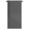 vidaXL Schreibtisch Hochglanz-Grau 80x45x74 cm Holzwerkstoff