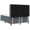 vidaXL Boxspringbett mit Matratze mit LED Dunkelgrau 140 x 200 cm Samt