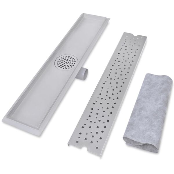 vidaXL Lineare Duschrinnen 2 Stk. Blasen 630 x 140 mm Edelstahl