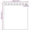 vidaXL Voile Vorh&auml;nge mit &Ouml;sen 2 Stk. Hellgrau 140x140 cm