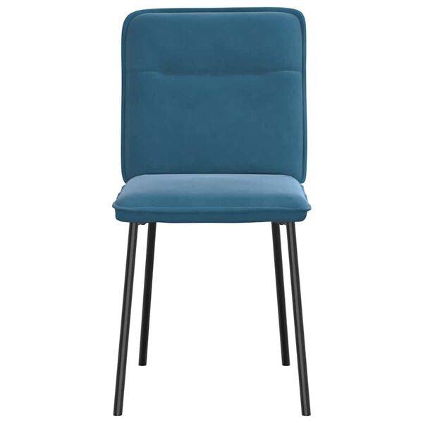 vidaXL Esszimmerst&uuml;hle 6 Stk. Blau Samt