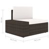 vidaXL 5-tlg. Garten-Lounge-Set mit Kissen Braun Poly Rattan