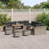 vidaXL Gartensofa-set mit Kissen 14 pcs Grau