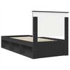 vidaXL Bettrahmen Schwarz 75 x 190 cm Massives Kiefernholz