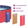 vidaXL Faltbares Hundeschwimmbecken Rot und Blau 120 x 120 x 30 cm PVC