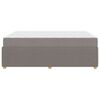 vidaXL Bettrahmen mit Matratze Taupe 140 x 200 cm Stoff