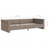 vidaXL Tagesbett USB Taupe Stoff 90x200 cm