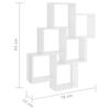 vidaXL W&uuml;rfelregal Hochglanz-Wei&szlig; 78x15x93 cm Holzwerkstoff
