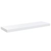 vidaXL Schweberegale 2 Stk. Hochglanz-Wei&szlig; 80x23,5x3,8 cm MDF