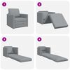 vidaXL Bodensofa mit Schlaffunktion Hellgrau 112x174x55 cm Stoff