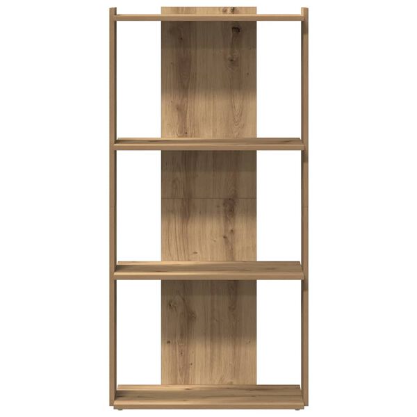 vidaXL B&uuml;cherregal 3 B&ouml;den Artisan-Eiche 60x30x120 cm Holzwerkstoff