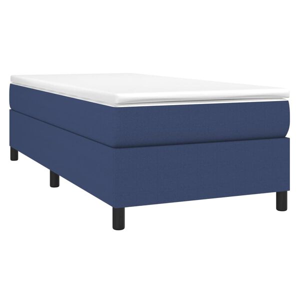 vidaXL Boxspringbettgestell Blau 90x200 cm Stoff