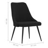vidaXL Esszimmerst&uuml;hle 6 Stk. Schwarz Stoff