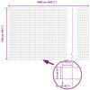 vidaXL Zaun mit Pfosten Gr&uuml;n 1,5 x 10 m Stahl