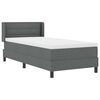vidaXL Boxspringbett mit Matratze mit Matratze Dunkelgrau 100 x 200 cm