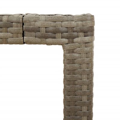 vidaXL Gartentisch Grau 90x90x75 cm Poly Rattan