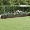 vidaXL Hochbeet Verzinkter Stahl 600x140x36 cm Braun