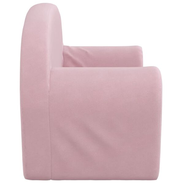 vidaXL Kindersofa 2-Sitzer Rosa Weich Pl&uuml;sch