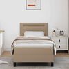 vidaXL Boxspringbett mit Matratze Cappuccino 100 x 200 cm Kunstleder