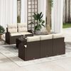vidaXL Gartensofa-set Braun 55 x 55 x 37 cm Poly-Rattan