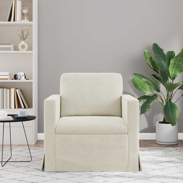 vidaXL Sofa Creme Gesamtabmessungen: 78 x 78 x 80 cm (B x T x H) Samt