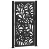 vidaXL Gartentor Schwarz 100x175 cm Stahl Wellendesign