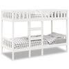vidaXL Etagenbett Wei&szlig; 75x190 cm Massivholz Kiefer