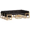 vidaXL Outdoor-Sofagarnitur 10 stk. Wei&szlig; und Schwarz