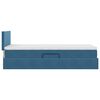 vidaXL Bett mit Stauraum und LED mit LED Dunkelblau 90 x 190 cm Samt