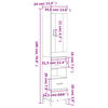 vidaXL Highboard Grau Sonoma 34,5x34x180 cm Holzwerkstoff