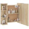 vidaXL Spiegelschrank mit LED Sonoma-Eiche 70x16,5x60 cm