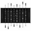 vidaXL Fu&szlig;balltisch Schwarz Eichen-Optik 146,5 x 74 x 85 cm