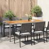 vidaXL Gartentisch 190x90x75 cm Poly Rattan und Akazienholz Grau