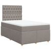 vidaXL Boxspringbett mit Matratze Taupe 120x190 cm Stoff